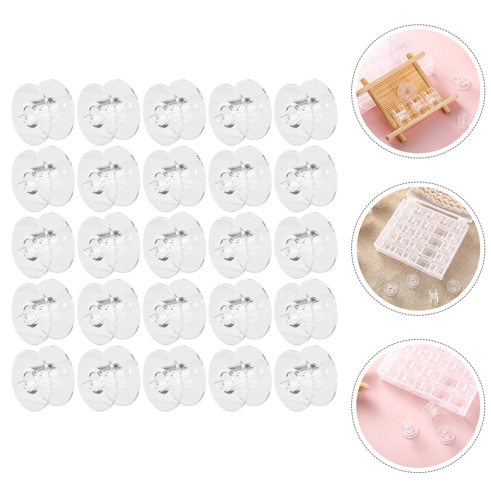 Embroidery Machine - 1Set Wear-Resistant Transparent Sewing Bobbins Plastic