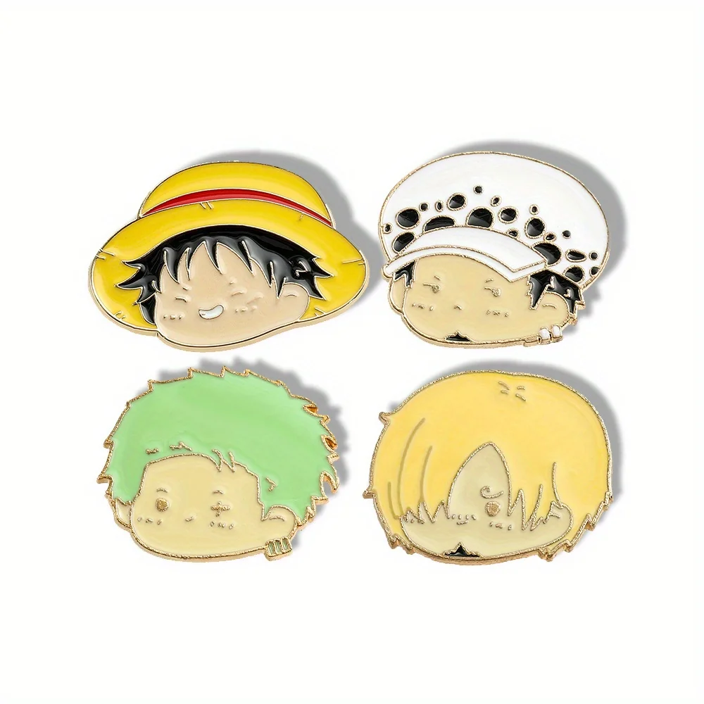 Embroidery Tulle - 4 Pcs Anime Character Brooch Simple
