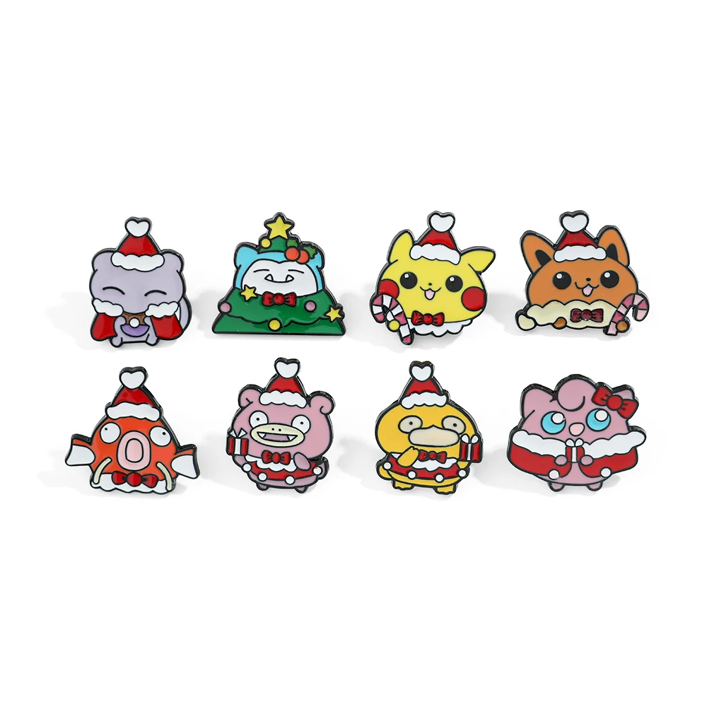 Embroidery Tulle - 8 Pcs Christmas Slowpoke Brooch Cute