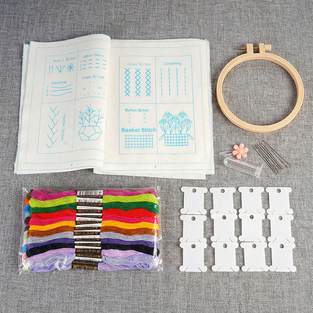 Embroidery Guide Paper - Hand-Embroidery Books Starter Kit Set For