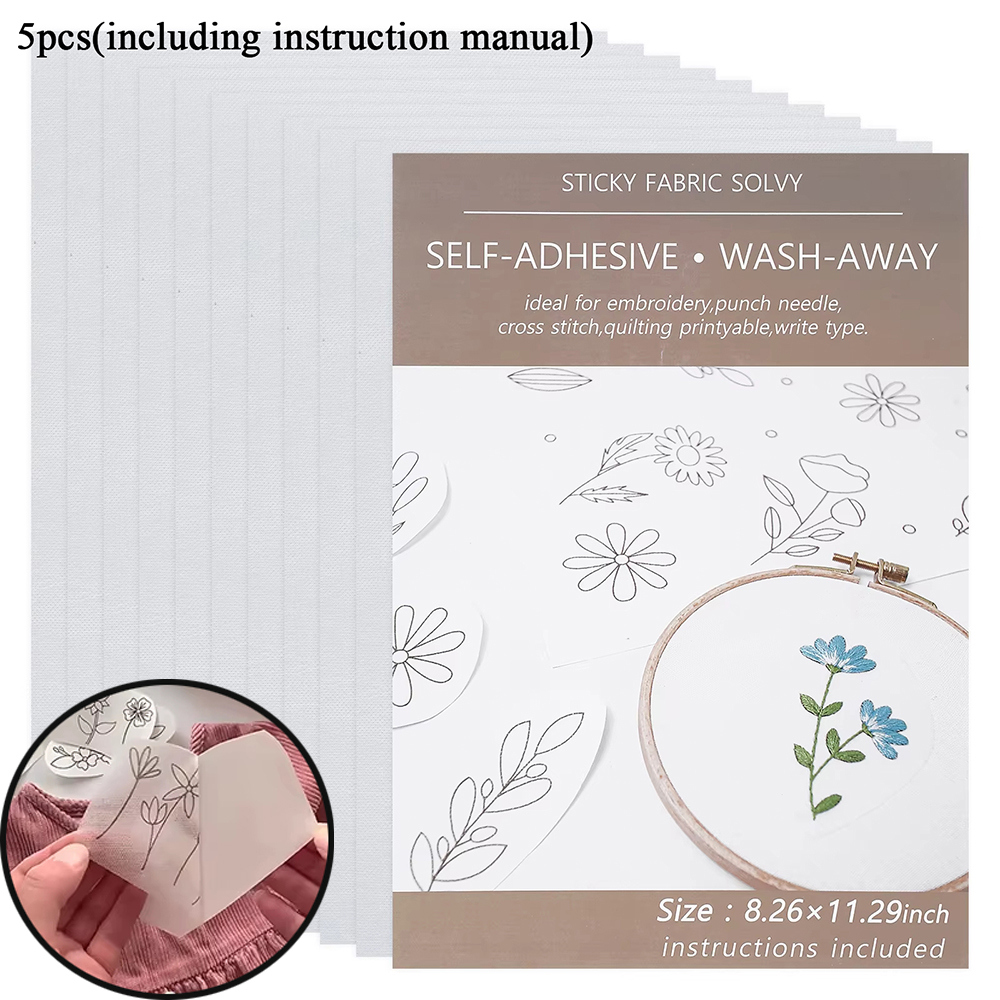 Embroidery Meaning - 10/5Pcs Water Soluble Embroidery Stabilizer Self