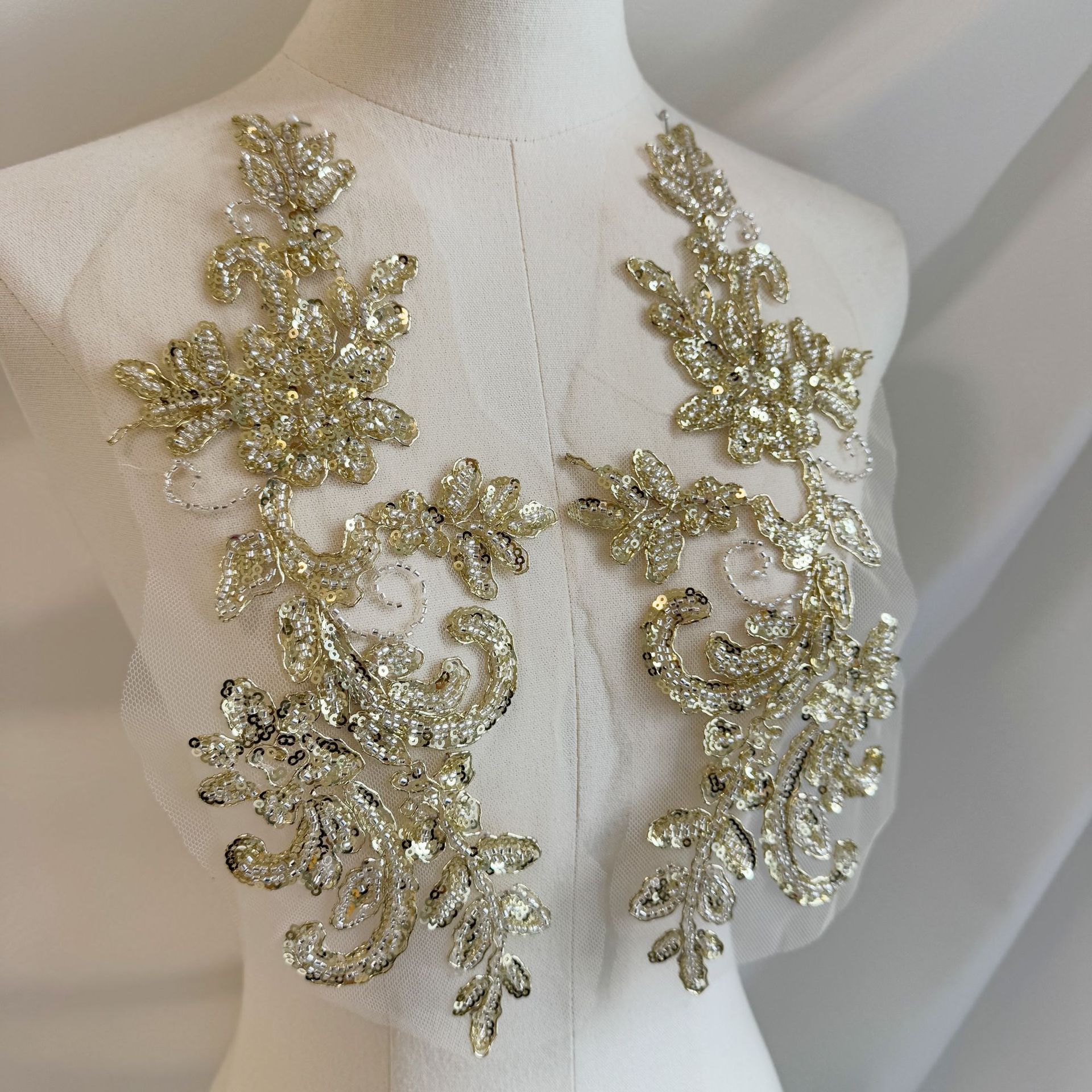 Champagne gold beaded flower s – обзор и цена Embroidery Gold