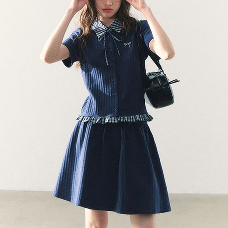 Summer Knitted Preppy Style Tw – обзор и цена Embroidery Cotton Shirt
