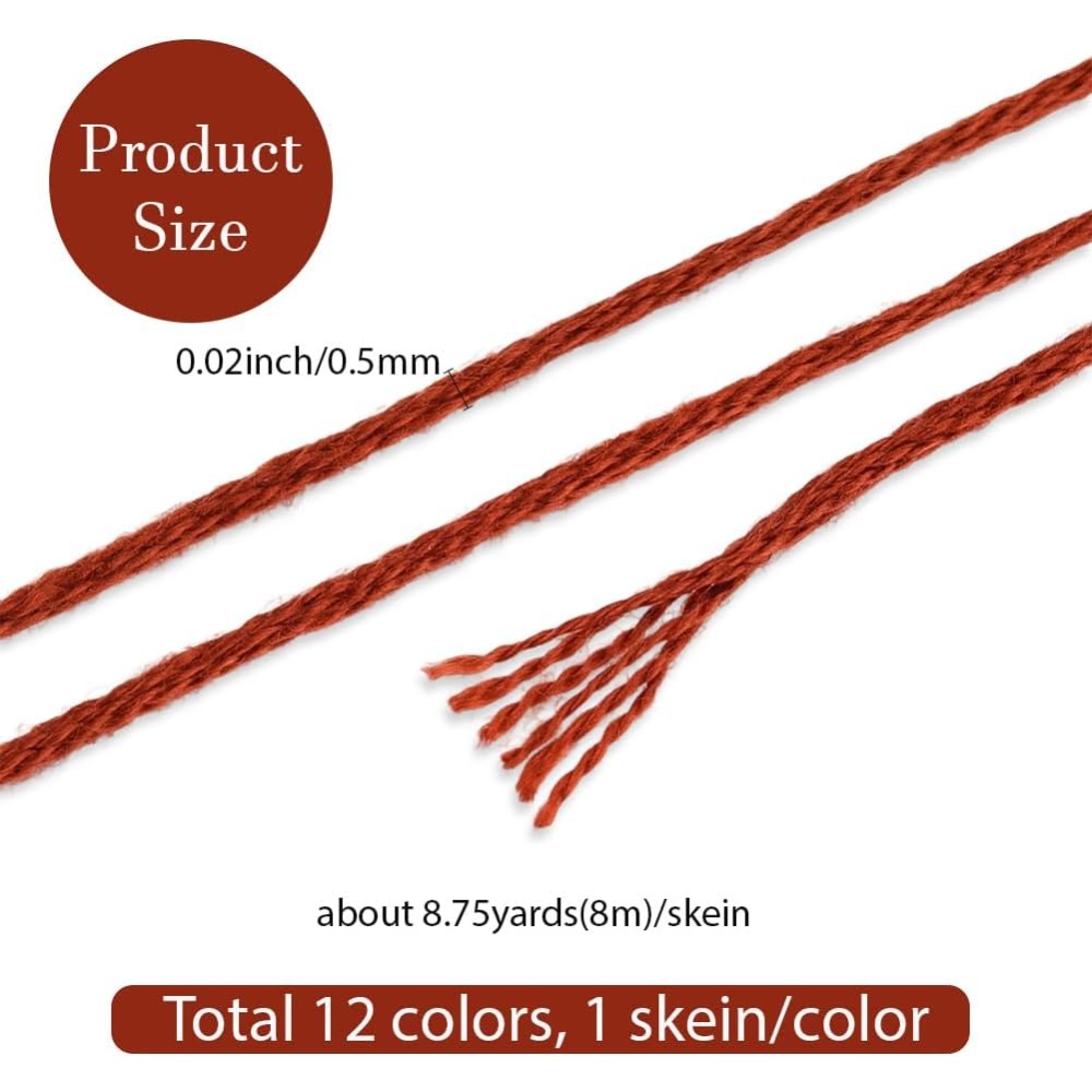 12 Skeins 6 Strands Hand Varie – обзор и цена Embroidery Thread Yarn