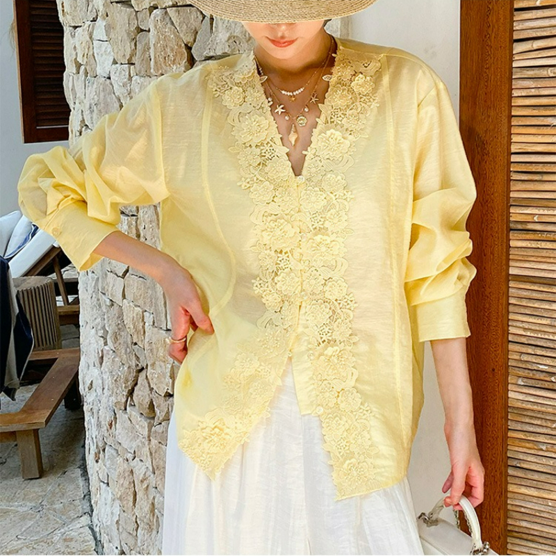 French Style Lace Embroidery S – обзор и цена Embroidery Yellow