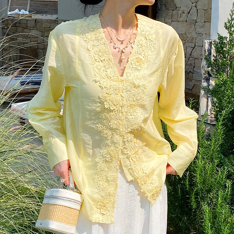 French Style Lace Embroidery S – обзор и цена Embroidery Yellow
