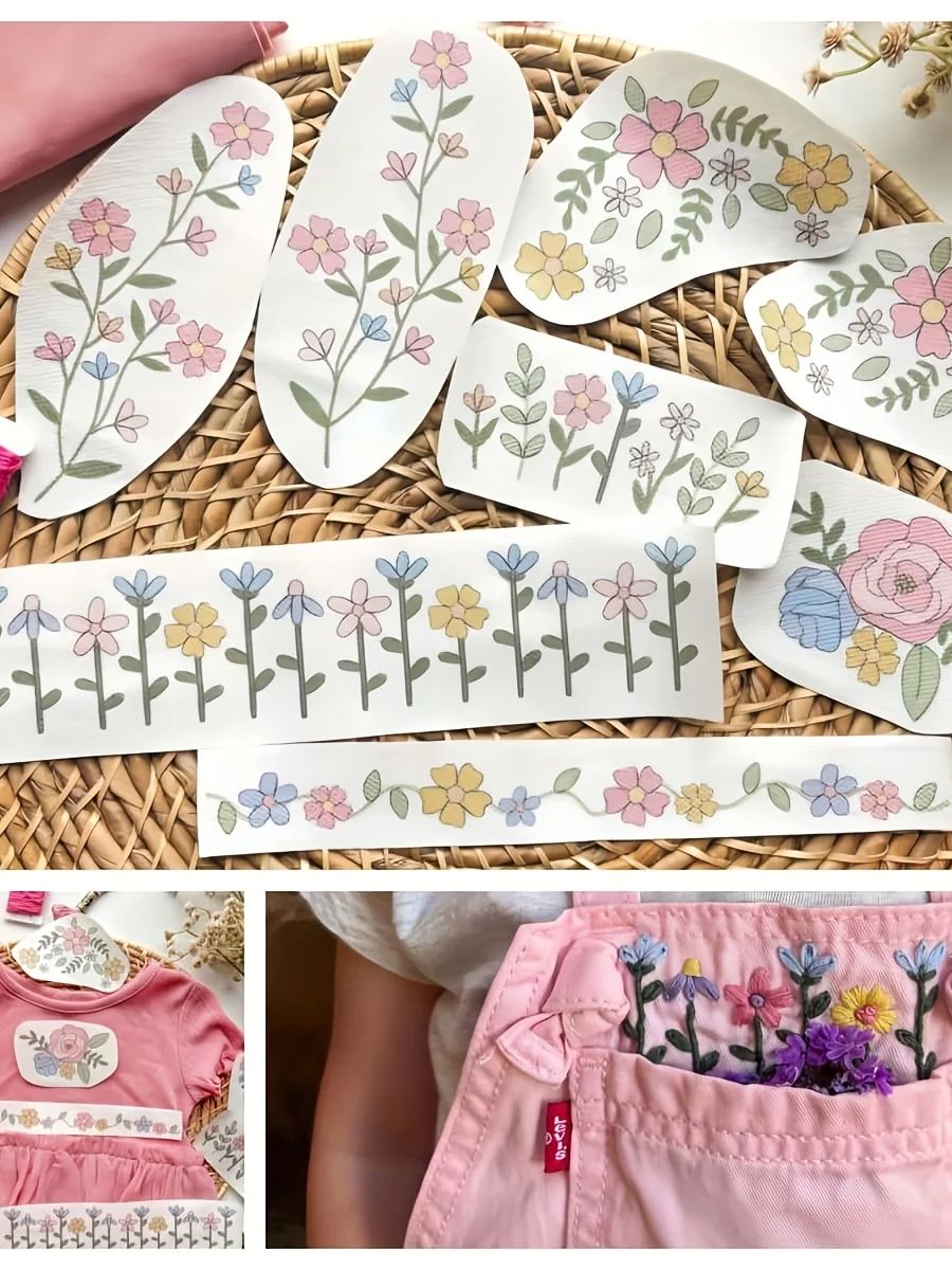 1 Set of 8pcs Colorful Graphic – обзор и цена Embroidery Meaning