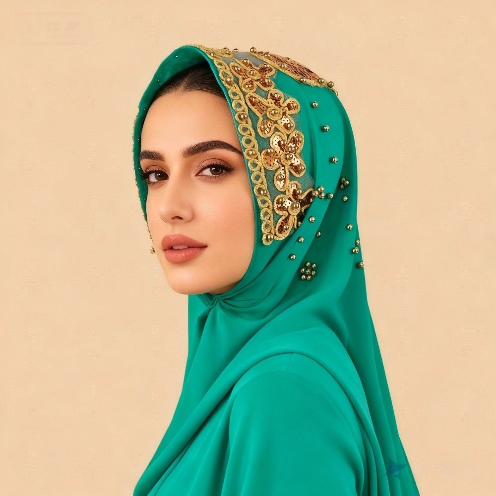 170×70cm Chiffon Hijab Scarf S – обзор и цена Embroidery Gold