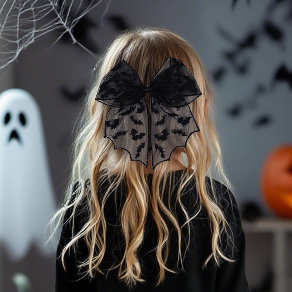 Halloween Bat Bow Hair Clips B – обзор и цена Embroidery Veil