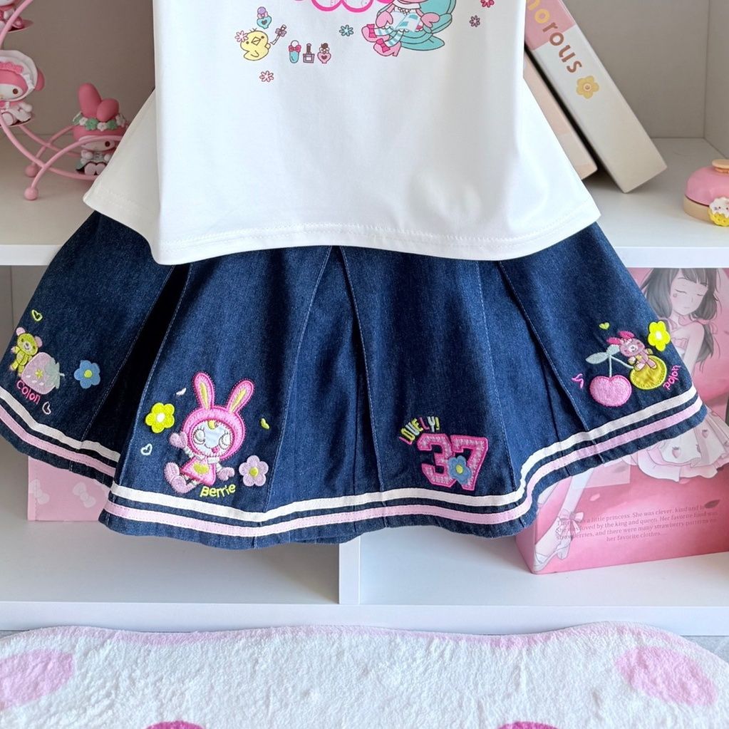 Japanese Sweet Skirt Sets Summ – обзор и цена Embroidery Cotton Shirt