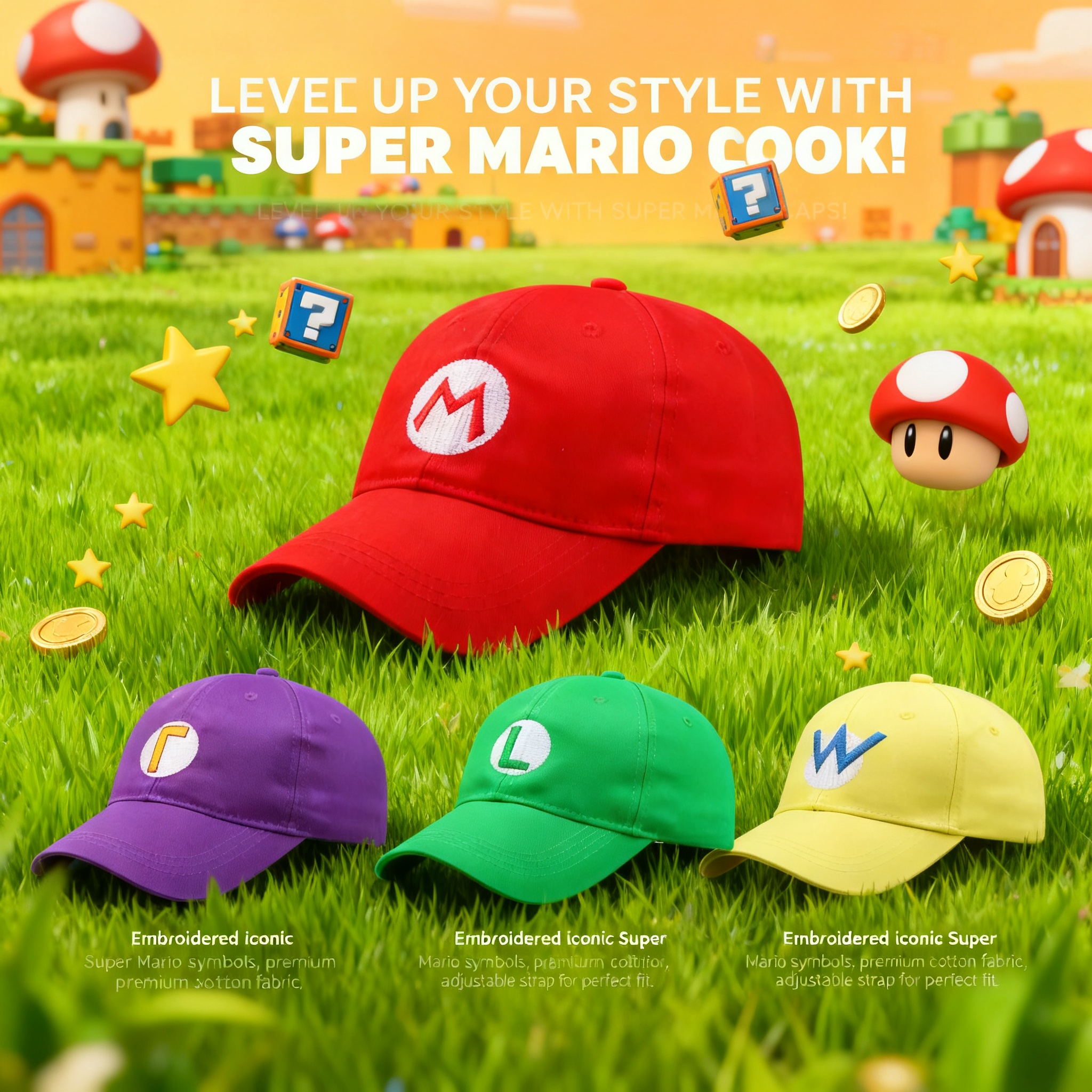 Mario Baseball Cap Embroidery  – обзор и цена Embroidery Gift Ideas