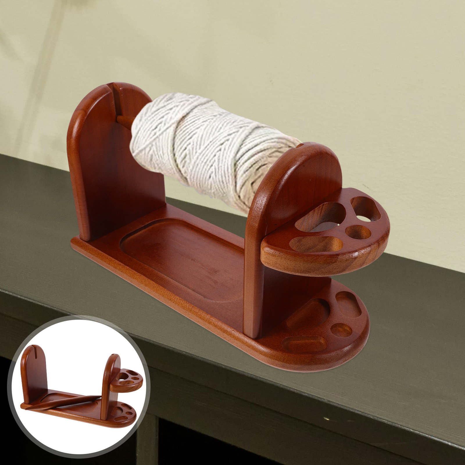 Sturdy Wooden Yarn Holder for  – обзор и цена Embroidery Thread Yarn