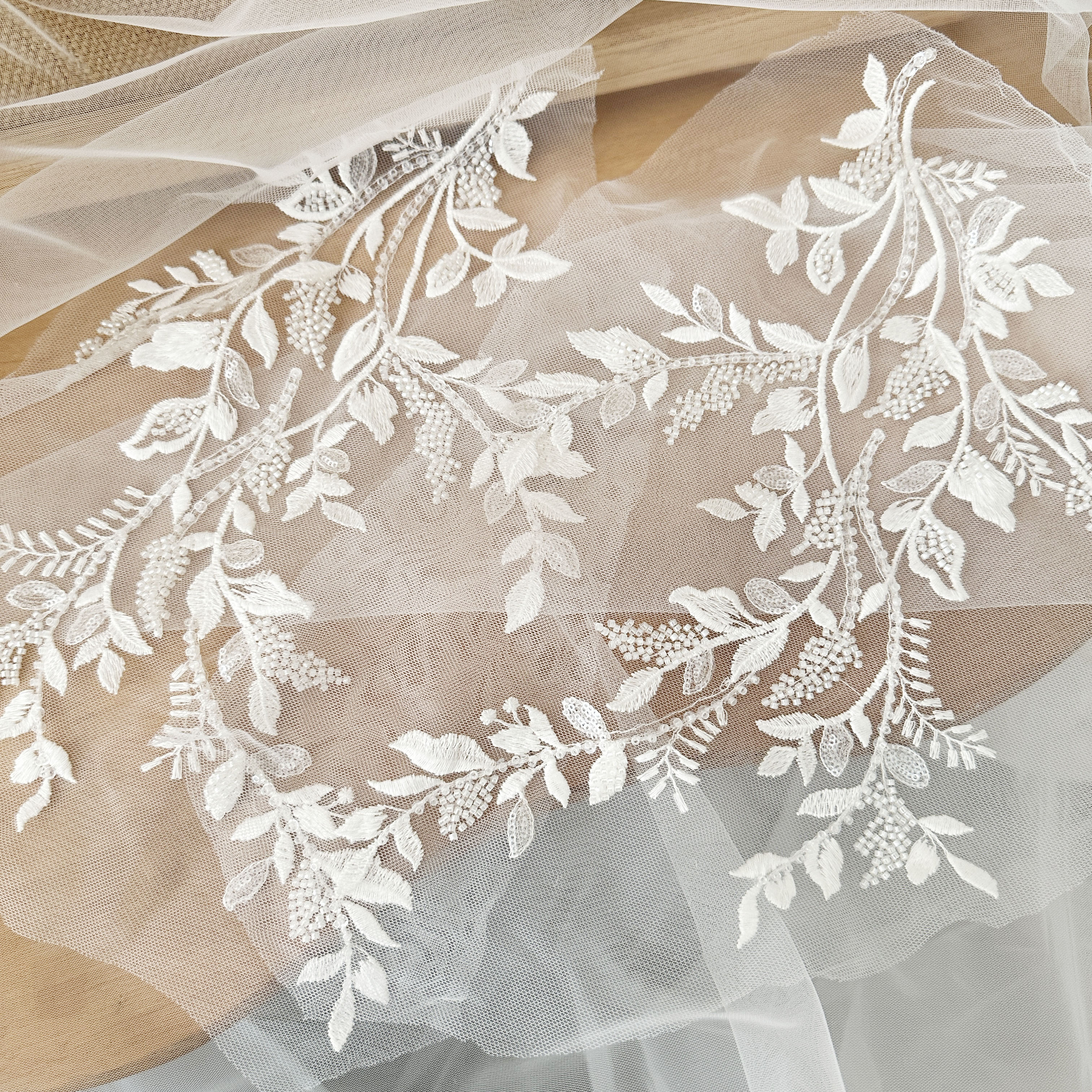 1 Pair 3D Beaded Cotton Floral – обзор и цена Embroidery Veil
