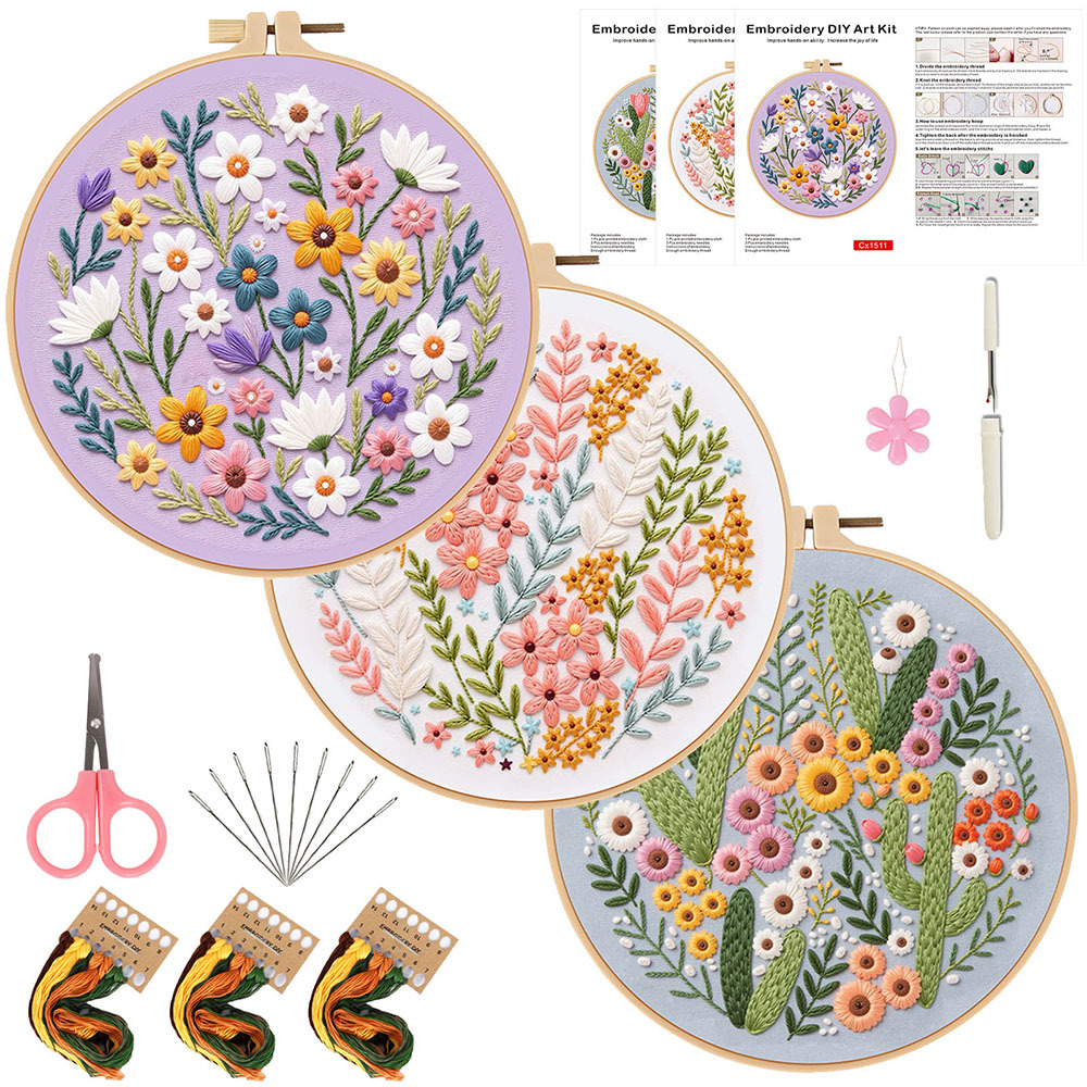 Flower DIY Embroidery Kit for  – обзор и цена Embroidery Guide Paper