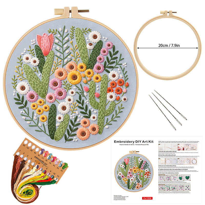 Flower DIY Embroidery Kit for  – обзор и цена Embroidery Guide Paper