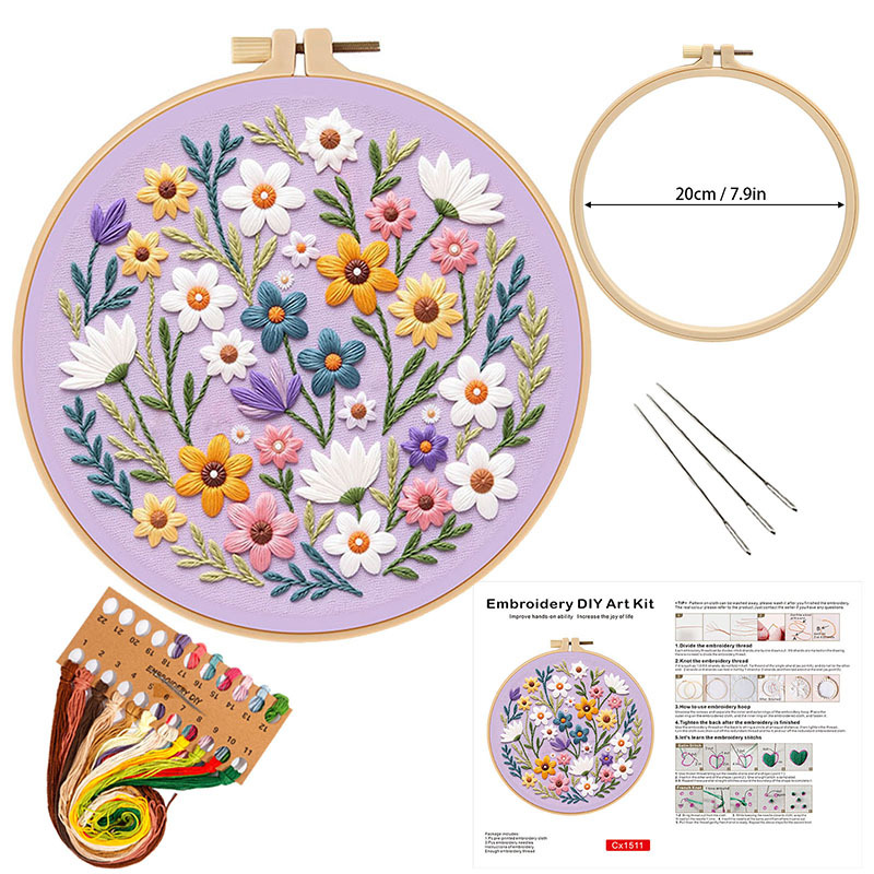 Flower DIY Embroidery Kit for  – обзор и цена Embroidery Guide Paper