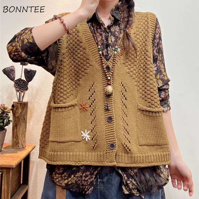 Vintage Sweater Vests Women El – обзор и цена Embroidery Thread Yarn