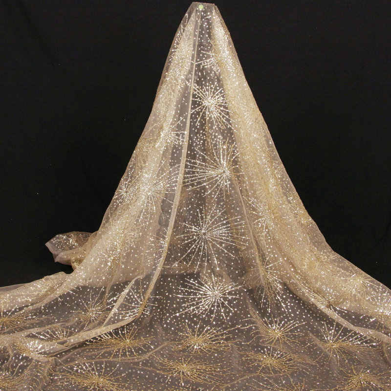 Embellished Tulle Fabric Metal – обзор и цена Embroidery Veil
