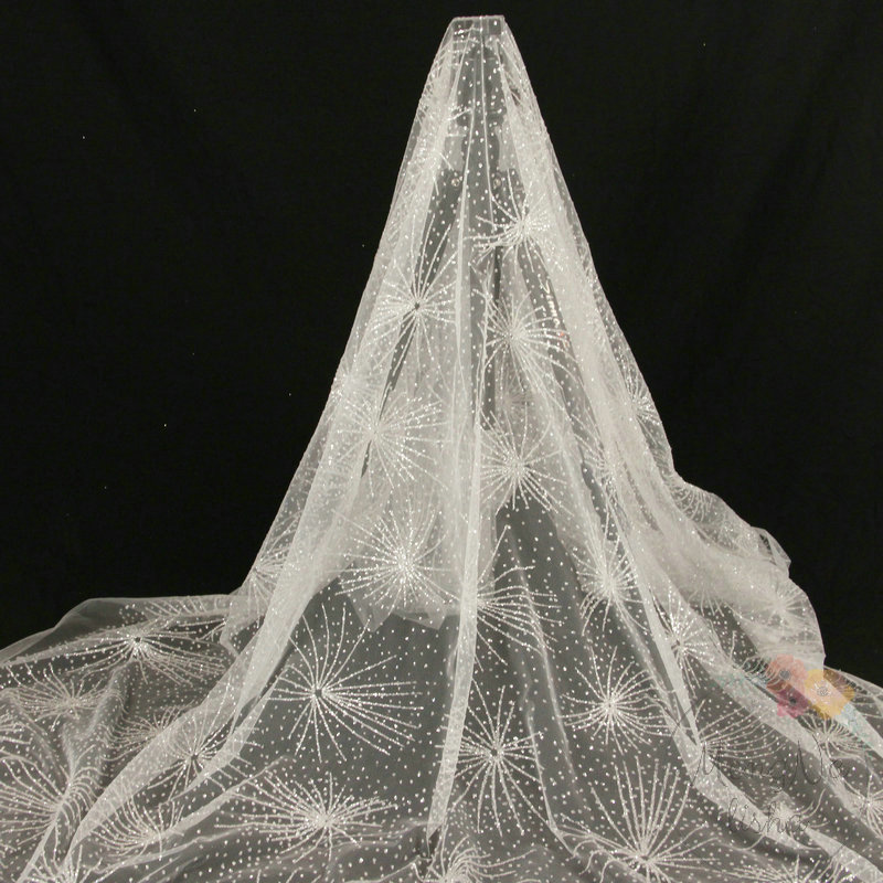 Embellished Tulle Fabric Metal – обзор и цена Embroidery Veil
