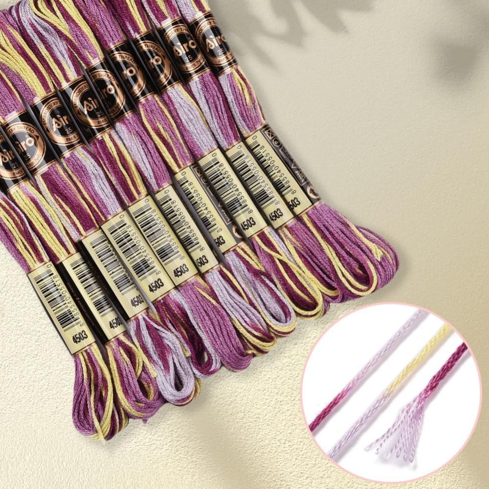 6 Strands Purple Variegated Em – обзор и цена Embroidery Thread