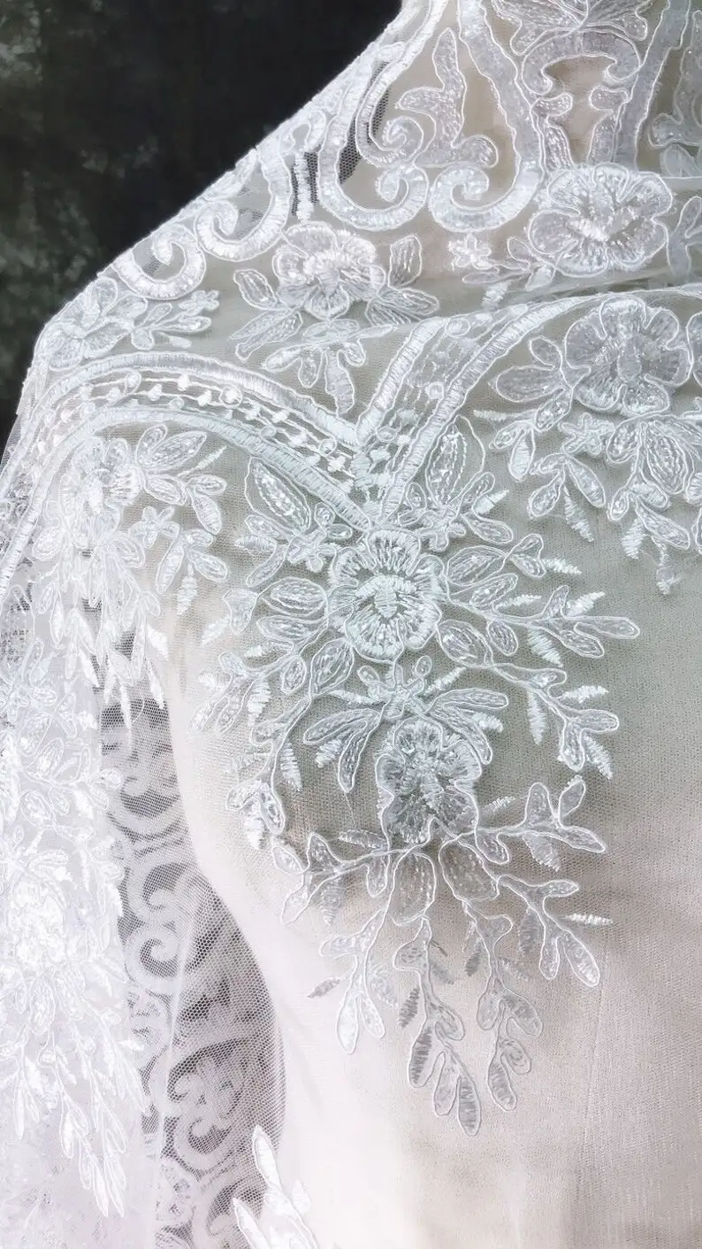 White Vintage Flower Embroider – обзор и цена Embroidery Veil