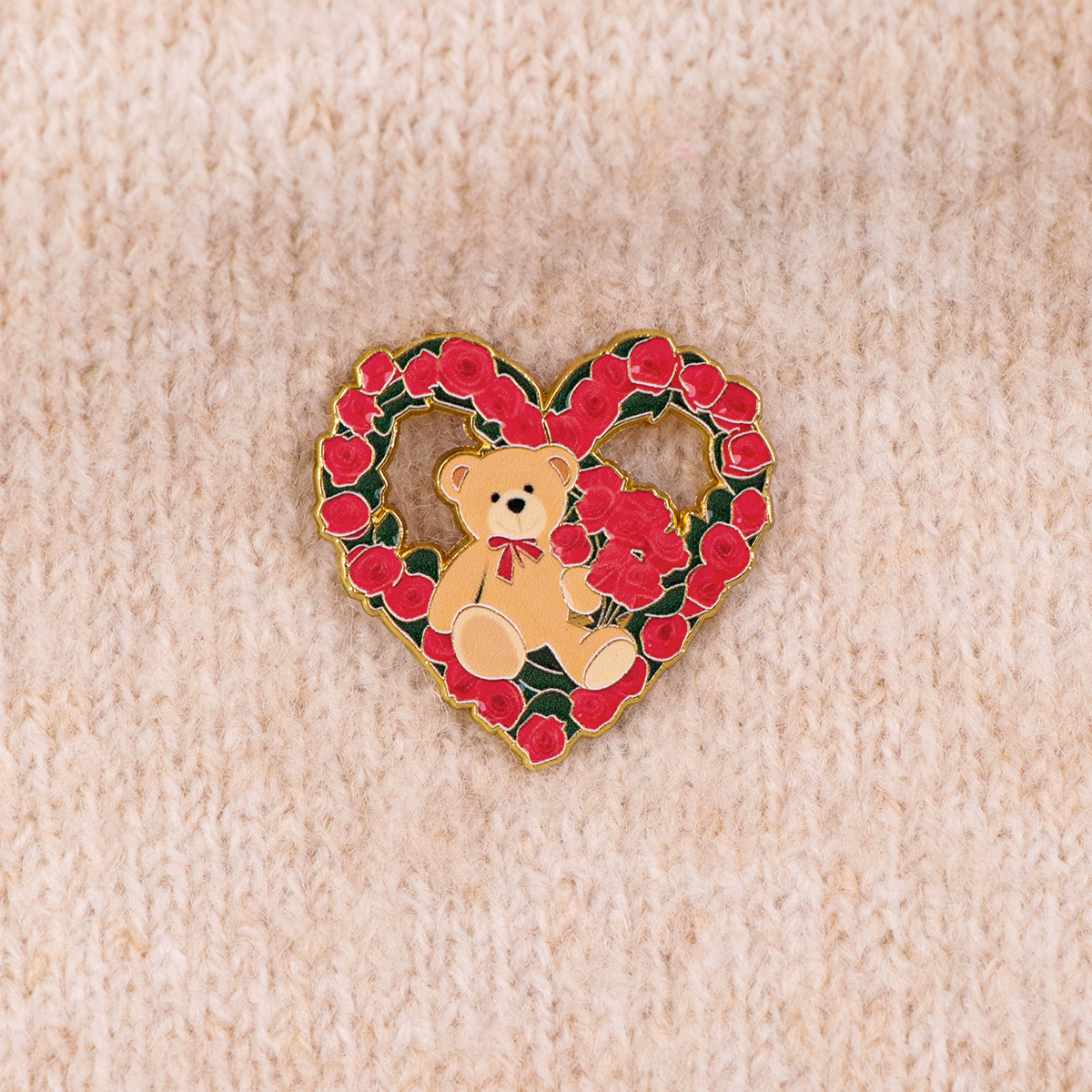 Fox Rose Bear Enamel Pins Anim – обзор и цена Embroidery Tulle