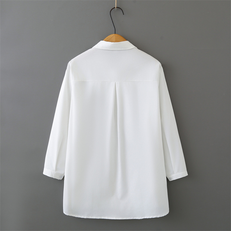 Women Plus Size Long Sleeve Co – обзор и цена Embroidery Cotton Shirt