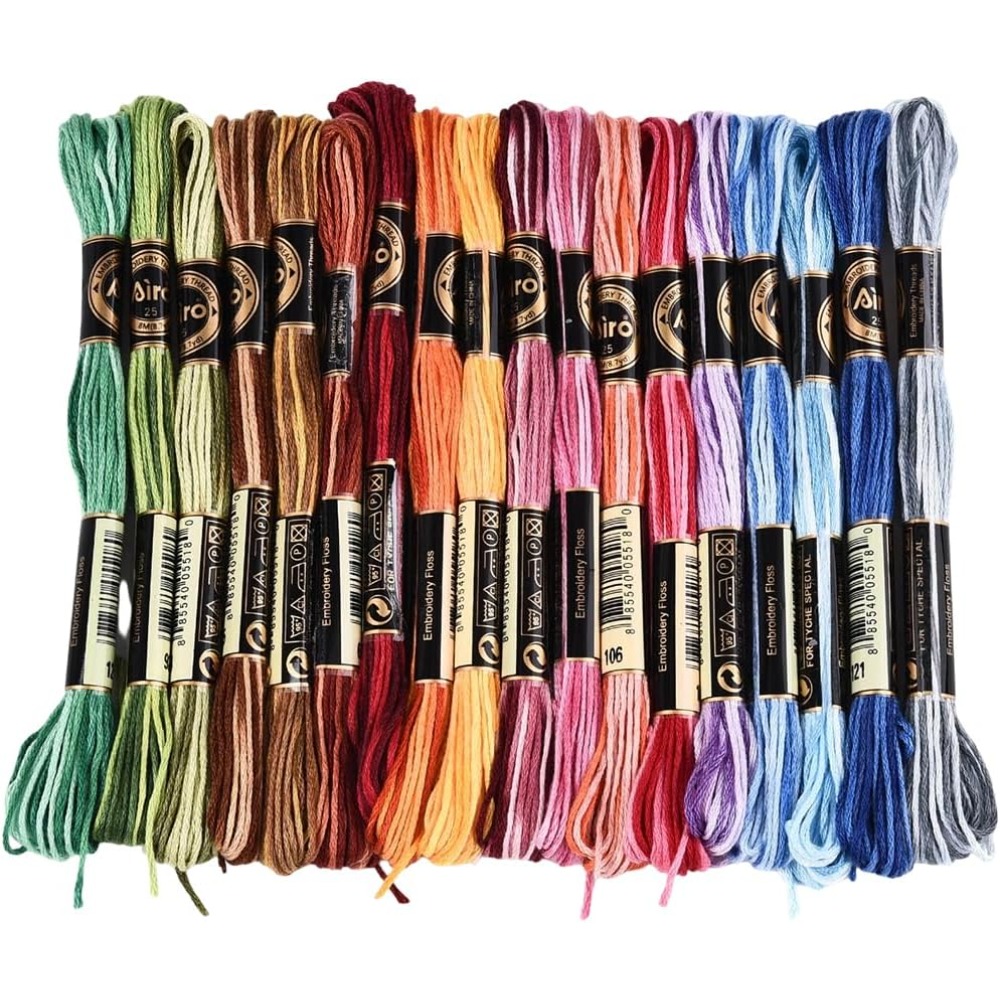 18 Skeins 6 Strands Colorful V – обзор и цена Embroidery Thread Yarn