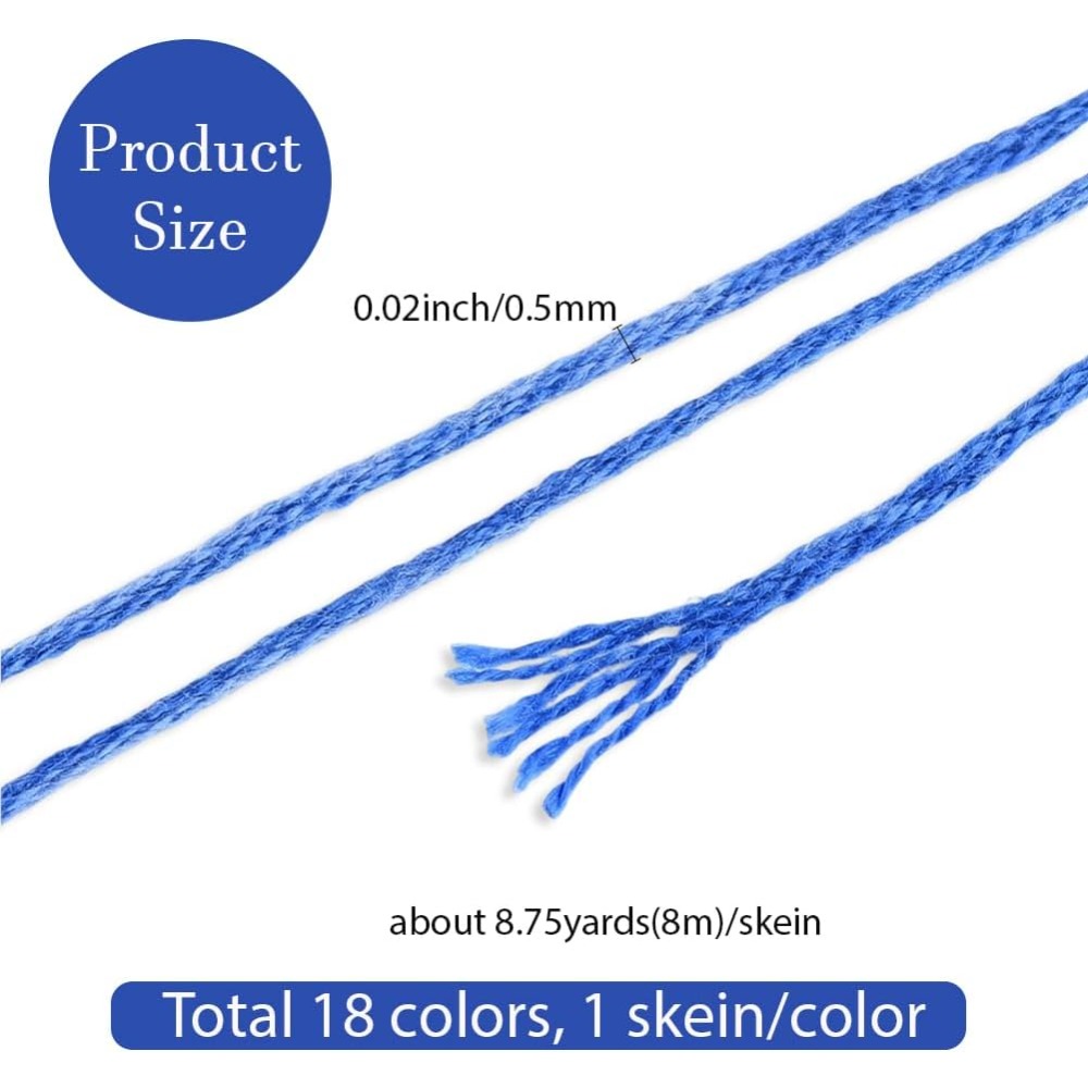 18 Skeins 6 Strands Colorful V – обзор и цена Embroidery Thread Yarn