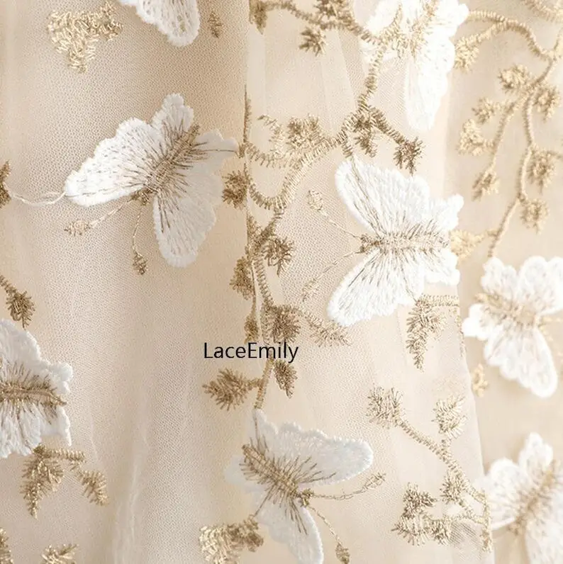 3D Butterfly Lace Fabric Butte – обзор и цена Embroidery Veil