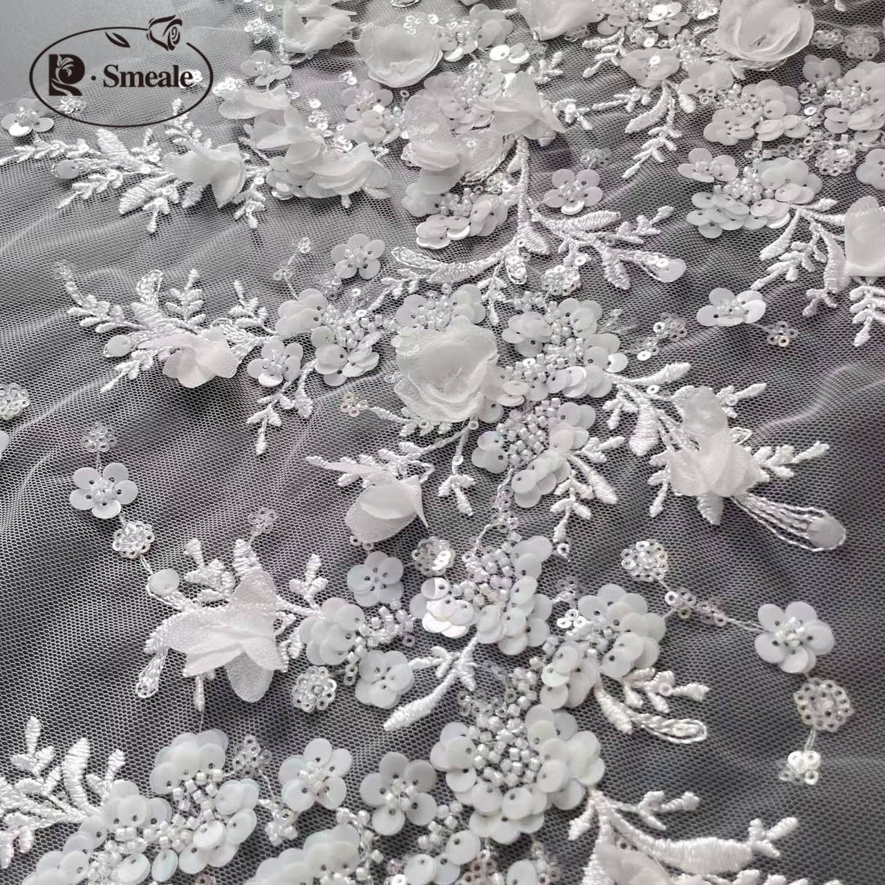 3D Flower Beaded Lace Applique – обзор и цена Embroidery Veil