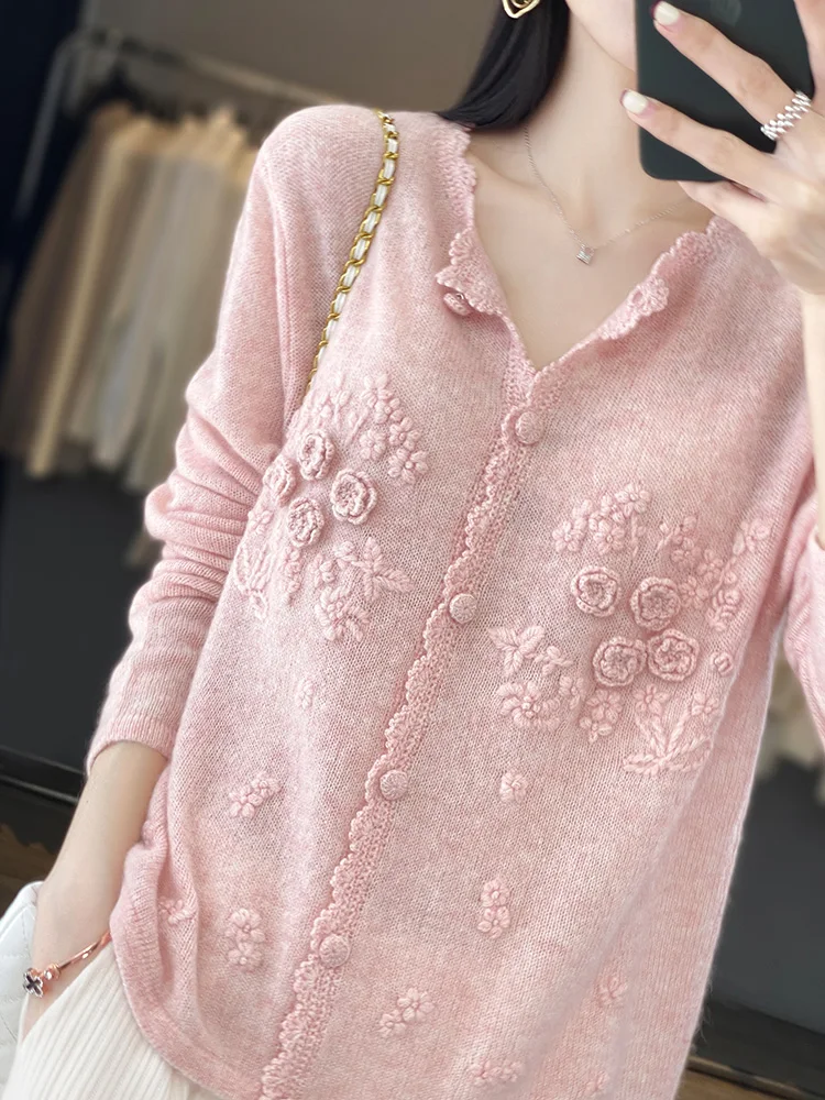 Women's 100% Pure Cashmere Car – обзор и цена Embroidery Thread Yarn
