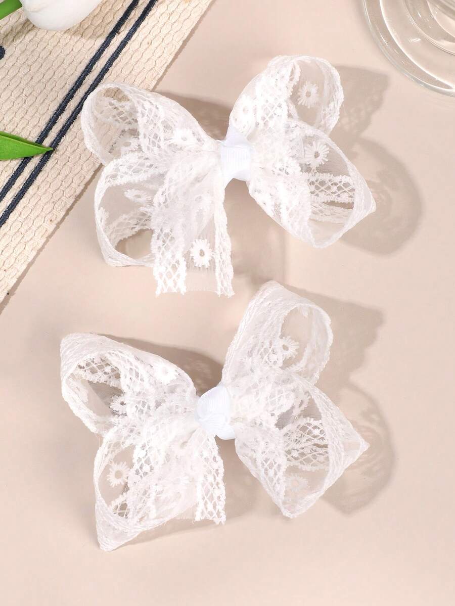 2pcs Delicate Yellow Lace Bow  – обзор и цена Embroidery Yellow