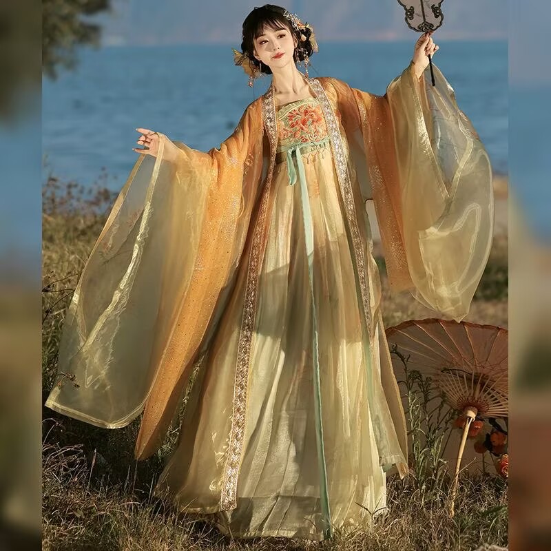 Women's Traditional Chinese Ha – обзор и цена Embroidery Yellow