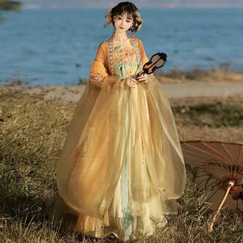 Women's Traditional Chinese Ha – обзор и цена Embroidery Yellow