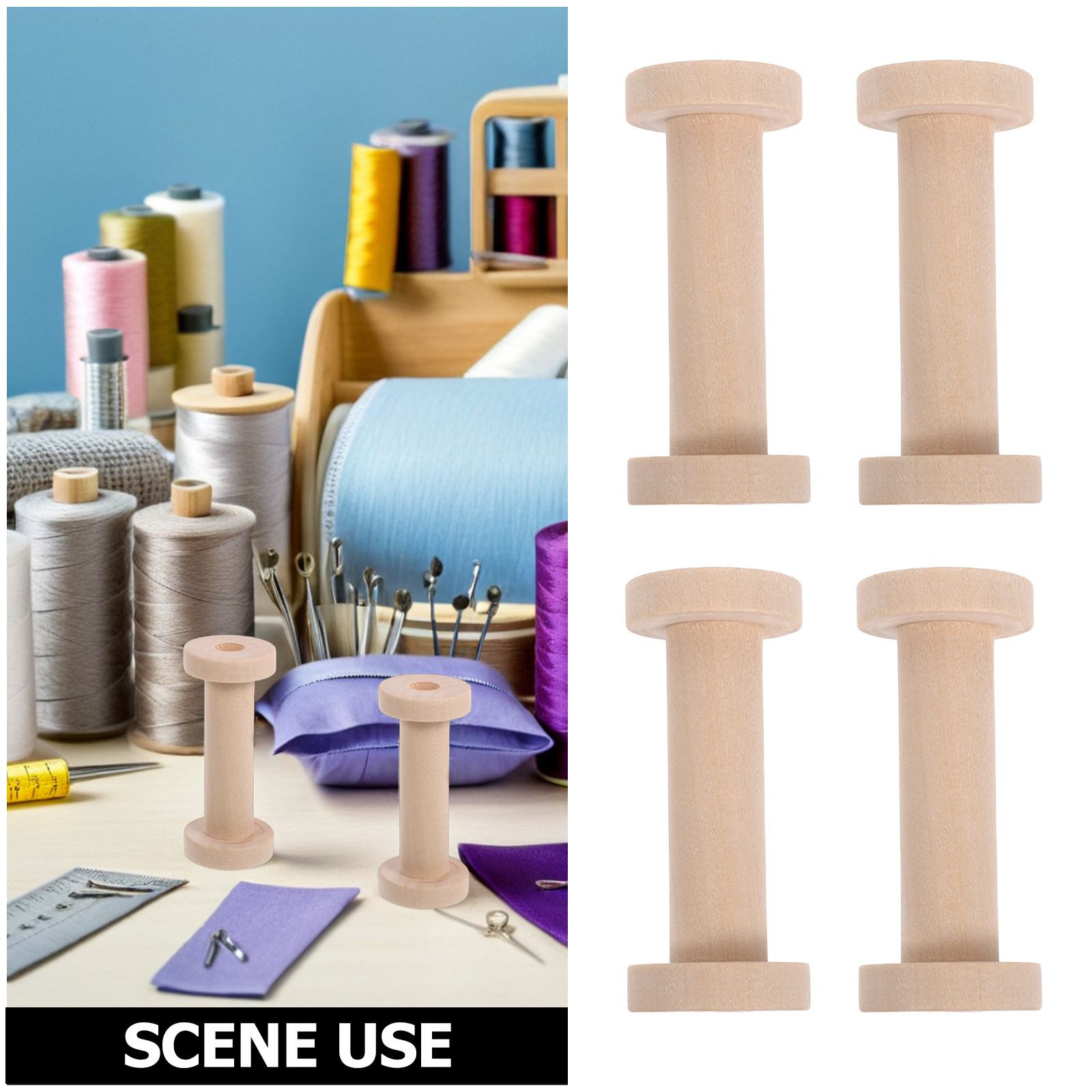 15Pcs Vintage Wooden Spools Em – обзор и цена Embroidery Thread Yarn
