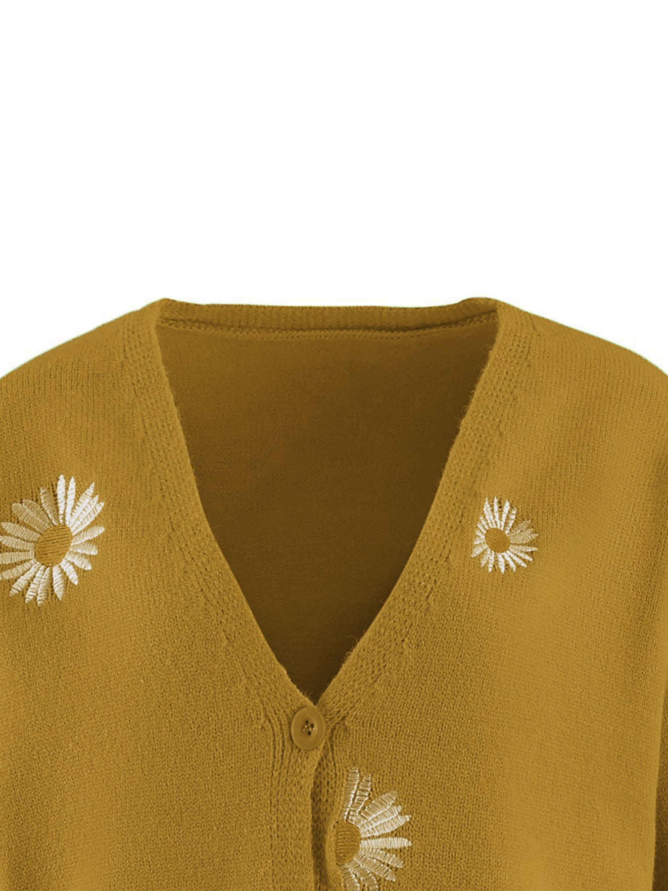 Women's Mustard Yellow Daisy E – обзор и цена Embroidery Yellow