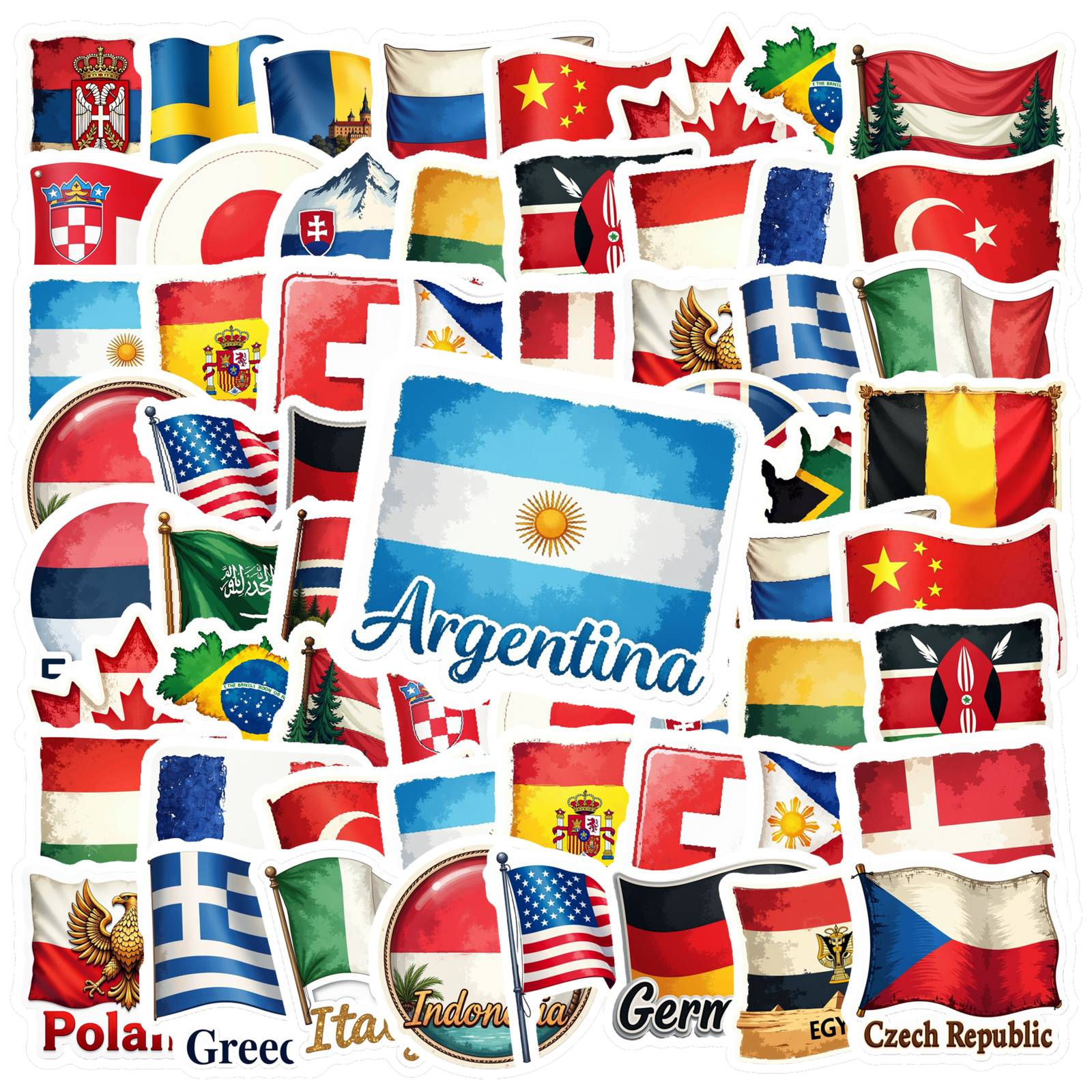 35pcs Country Flag Stickers Wa – обзор и цена Embroidery World