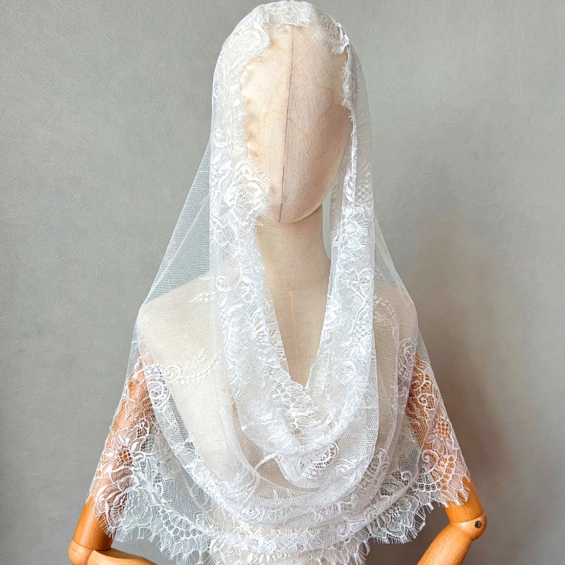 New Elegant Lace Scarf Hollow  – обзор и цена Embroidery Veil
