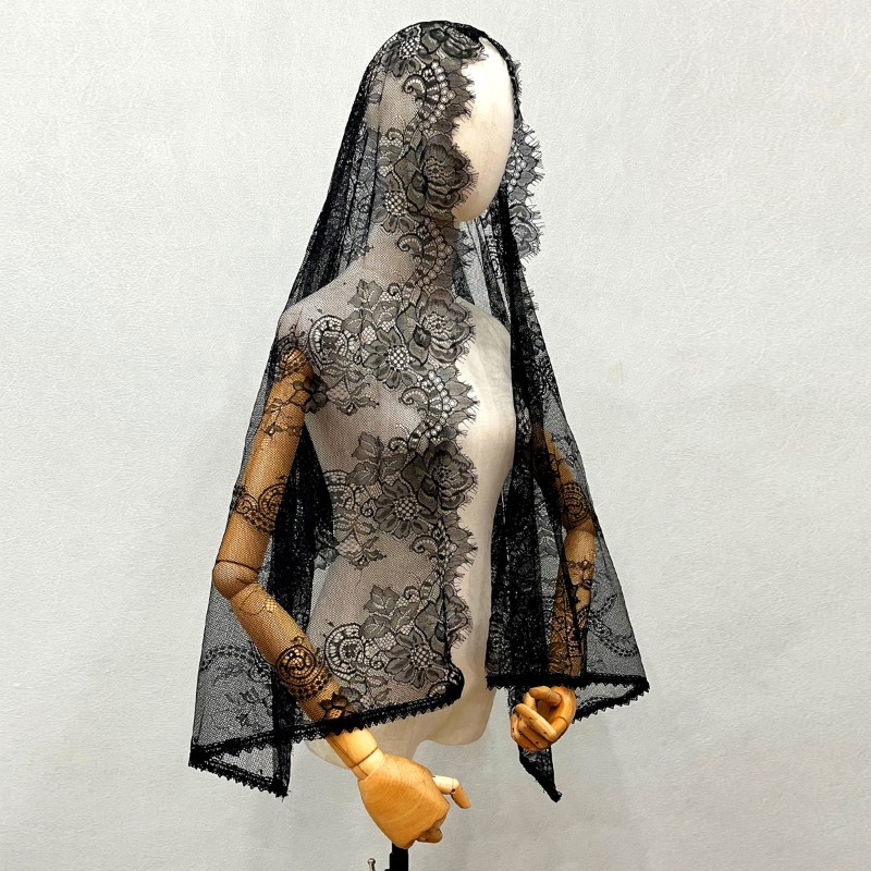 New Elegant Lace Scarf Hollow  – обзор и цена Embroidery Veil
