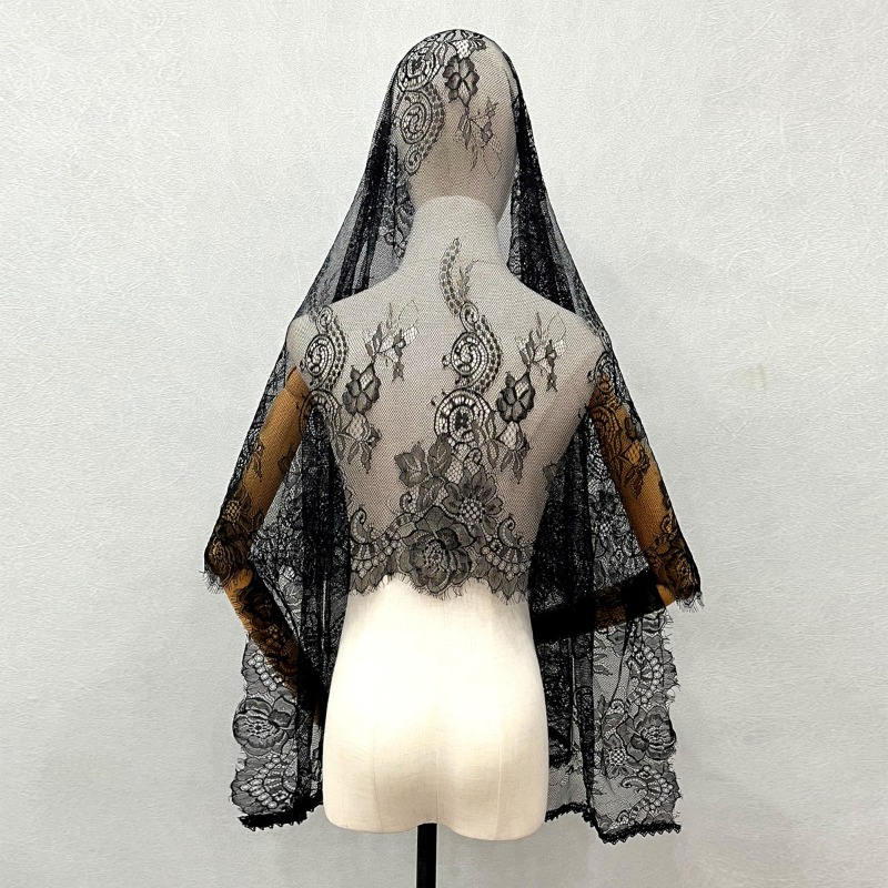 New Elegant Lace Scarf Hollow  – обзор и цена Embroidery Veil