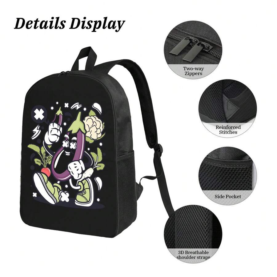 Funny Cartoon Vegetable Print  – обзор и цена Embroidery Bag