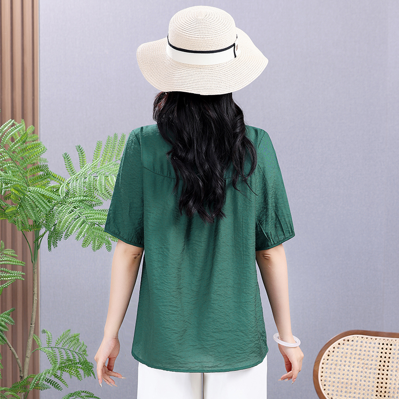 Summer Elastic Tee Shirt Solid – обзор и цена Embroidery Cotton Shirt