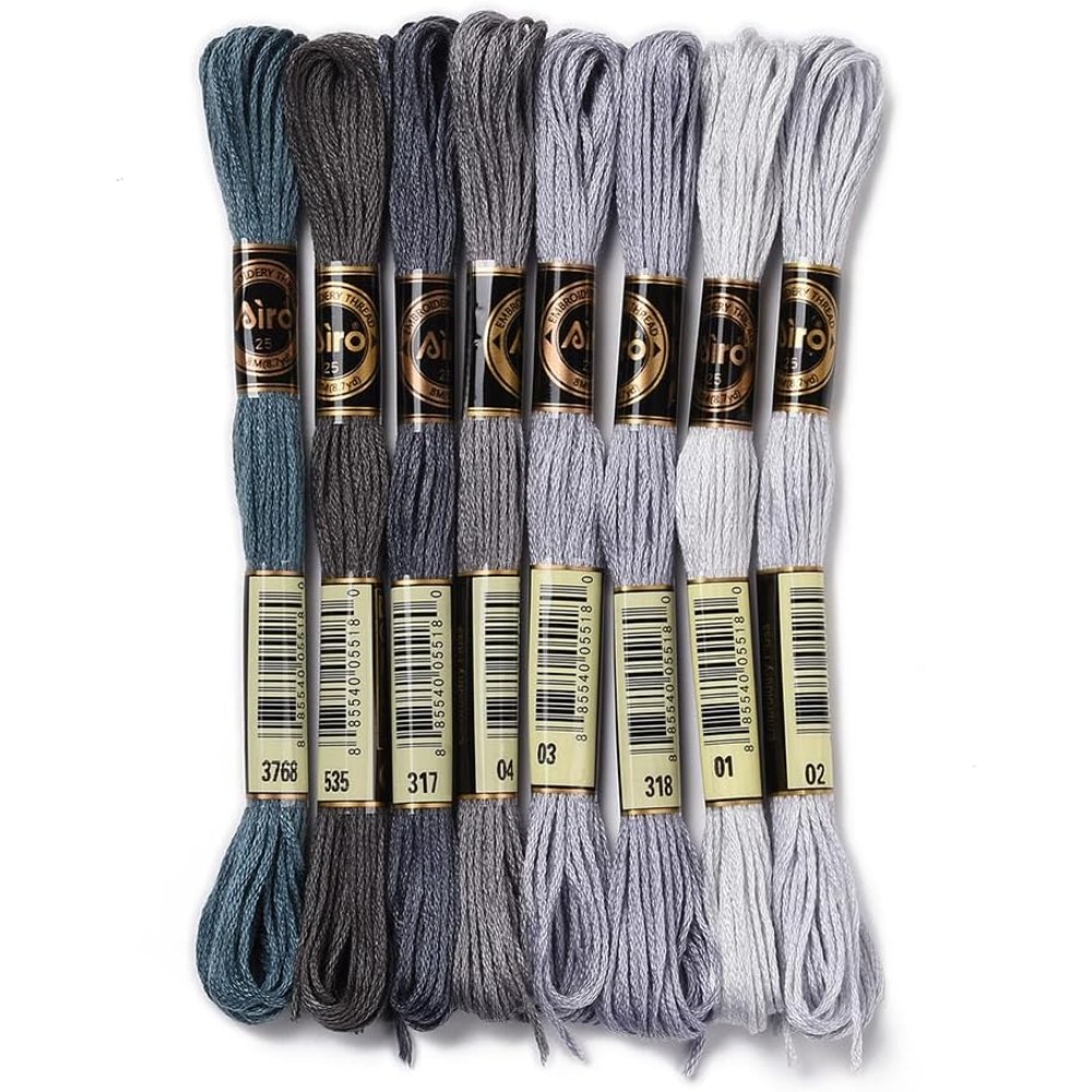 8 Skeins 70 Yards Grey Friends – обзор и цена Embroidery Thread Yarn