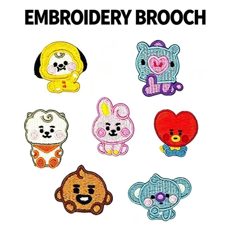 BT21 Cute Baby Embroidered Bro – обзор и цена Embroidery Bag