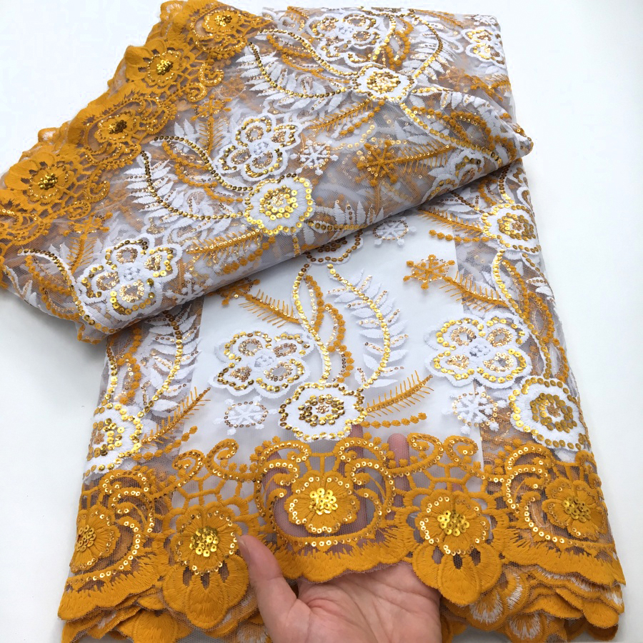 Yellow Milk Silk Mesh Lace Fab – обзор и цена Embroidery Yellow