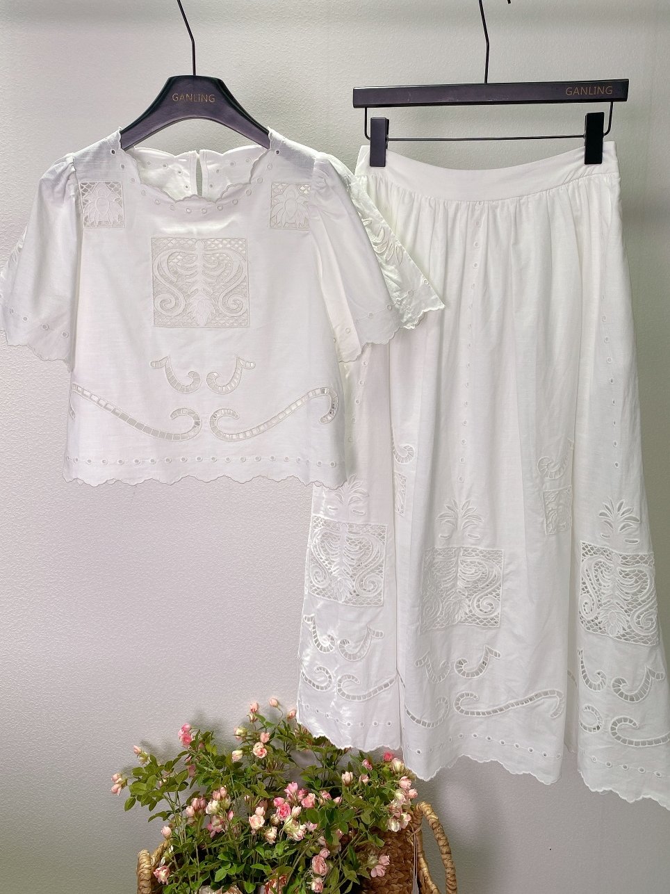 2026 New Hollow Embroidery Sho – обзор и цена Embroidery Cotton Shirt