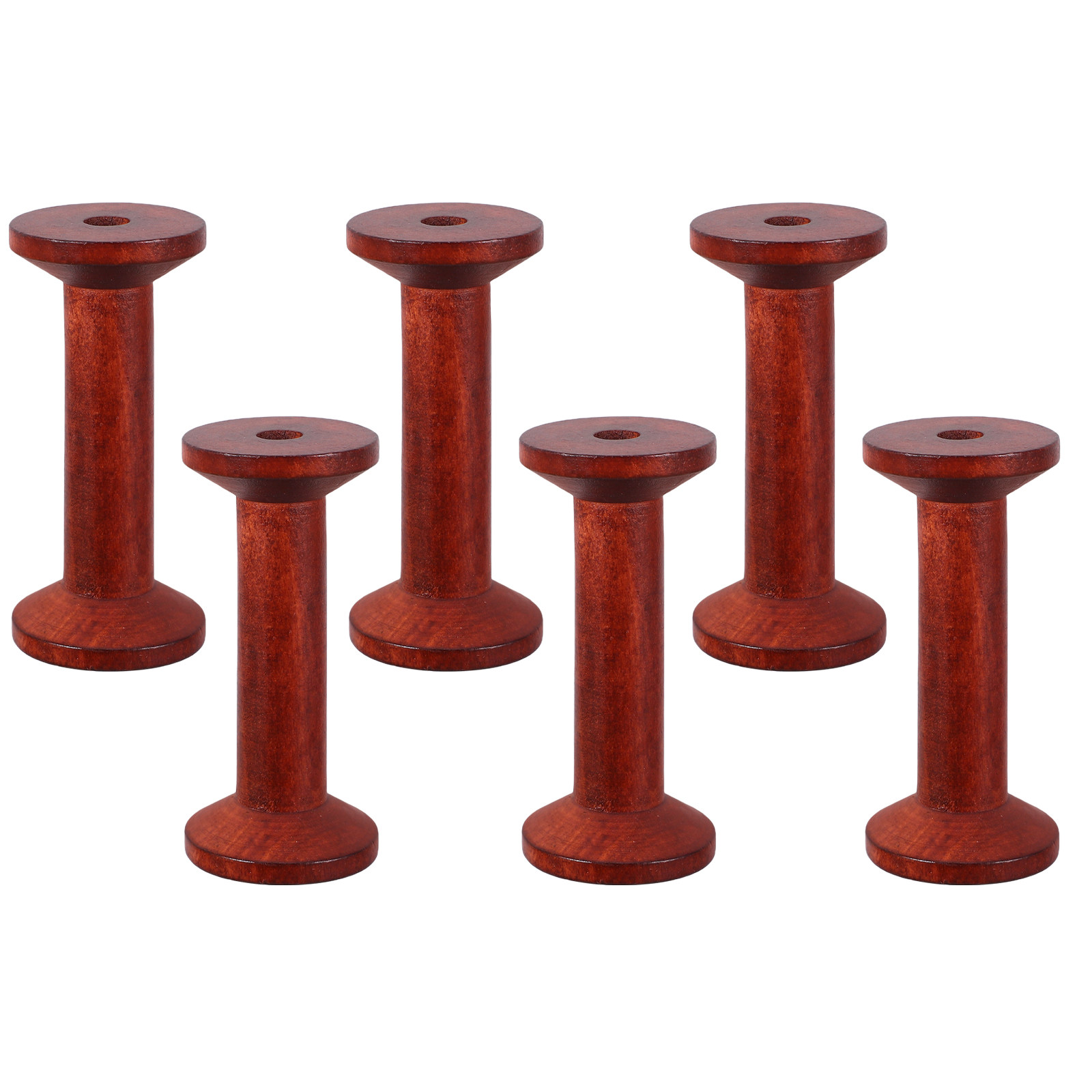 6Pcs Wooden Empty Spools for C – обзор и цена Embroidery Thread Yarn