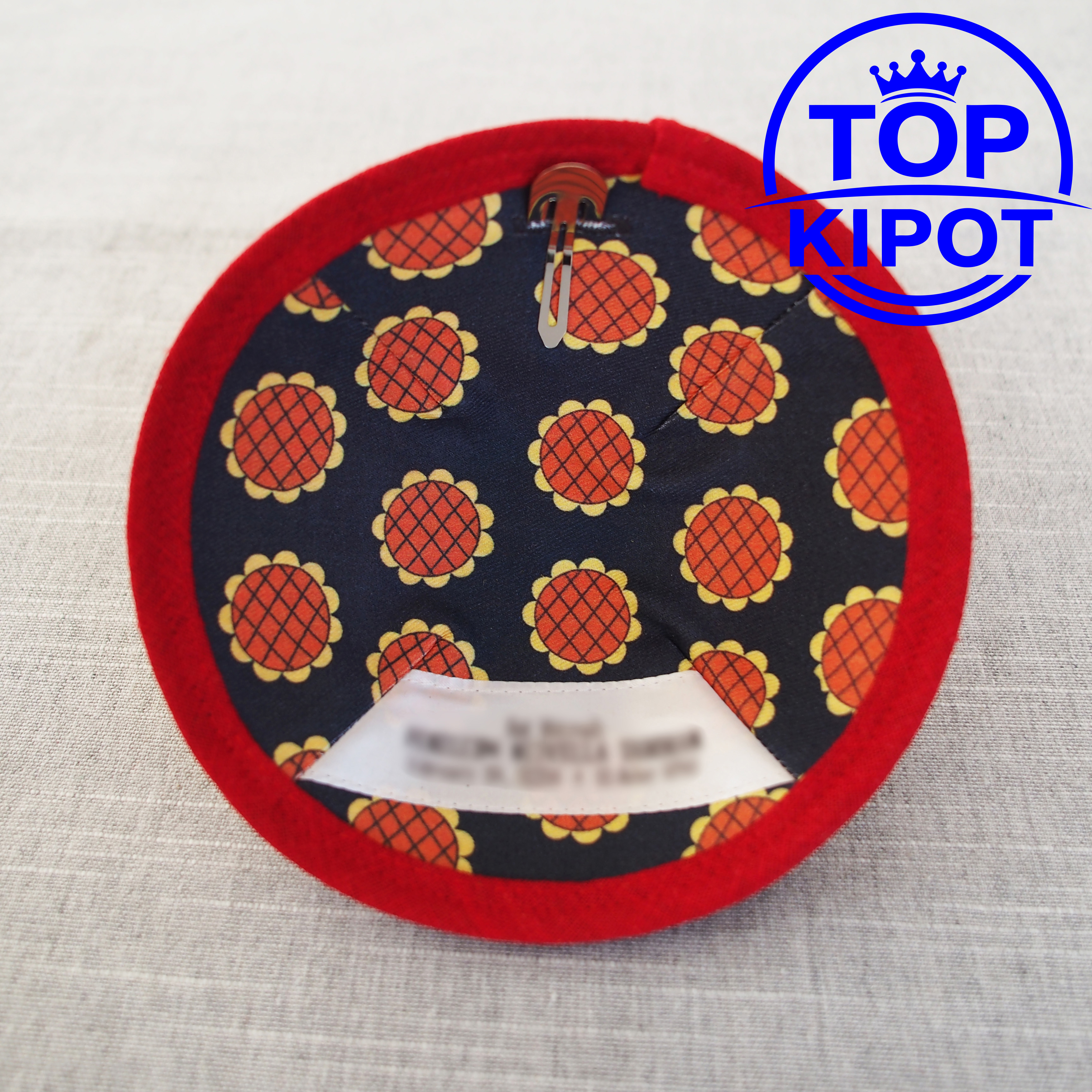Yellow linen kippah without em – обзор и цена Embroidery Yellow