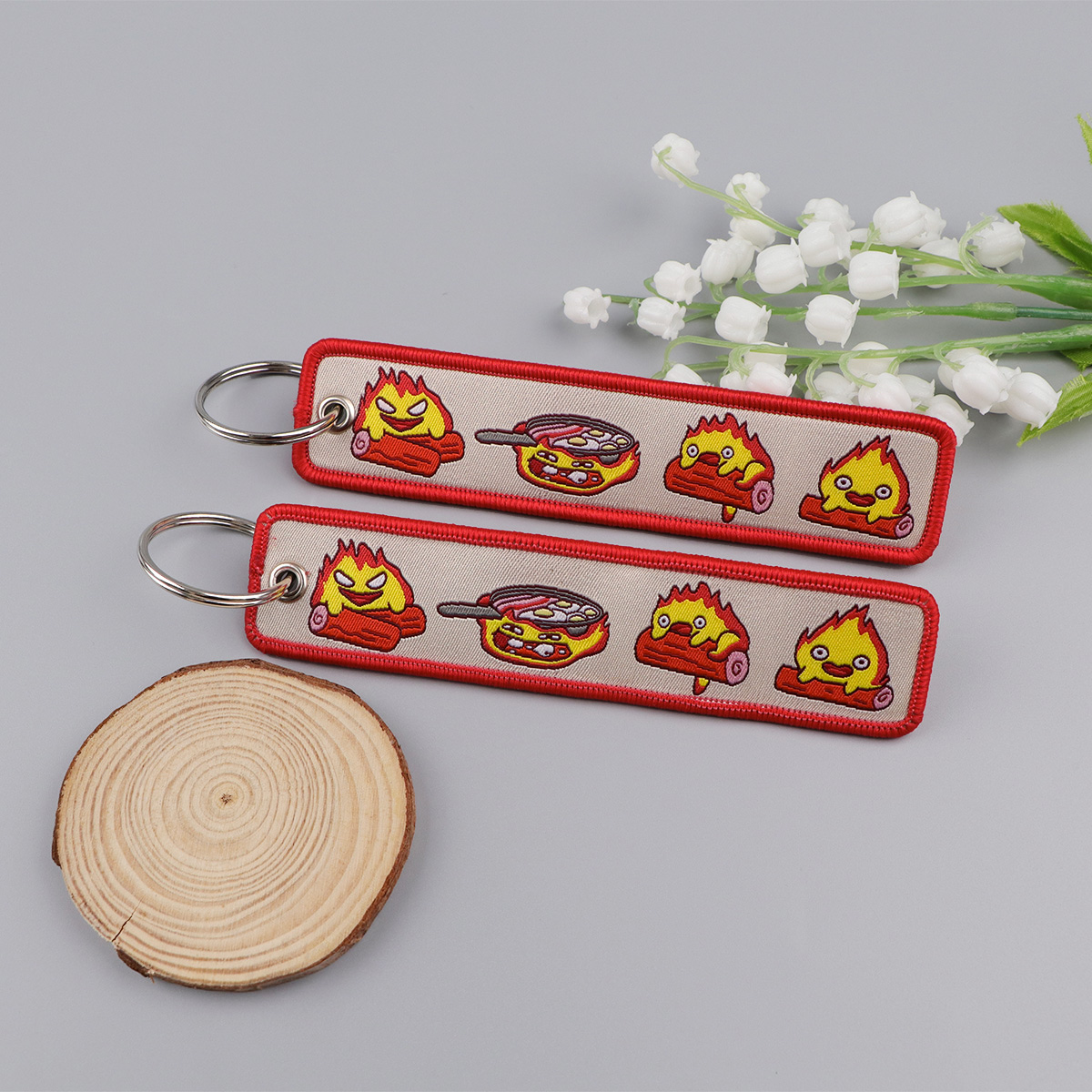 Anime Fire Embroidery Key Fobs – обзор и цена Embroidery Bag